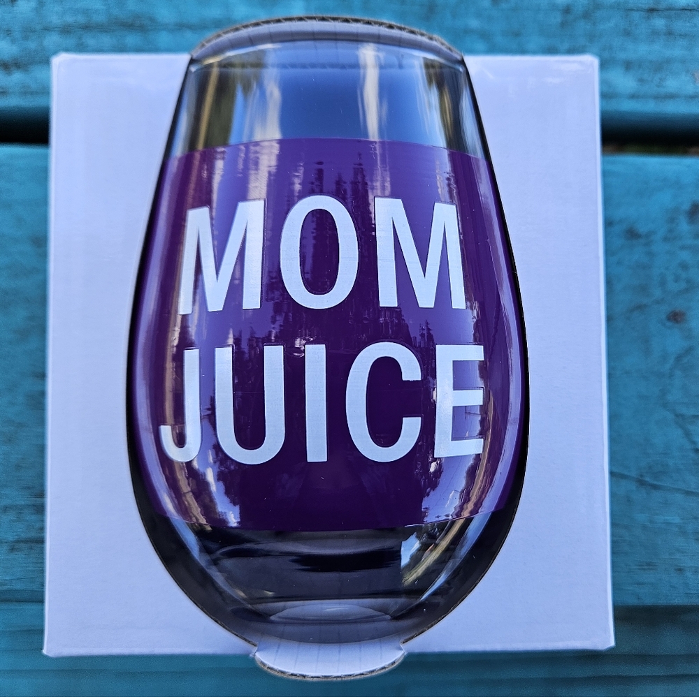 Mom Juice Wine Glass